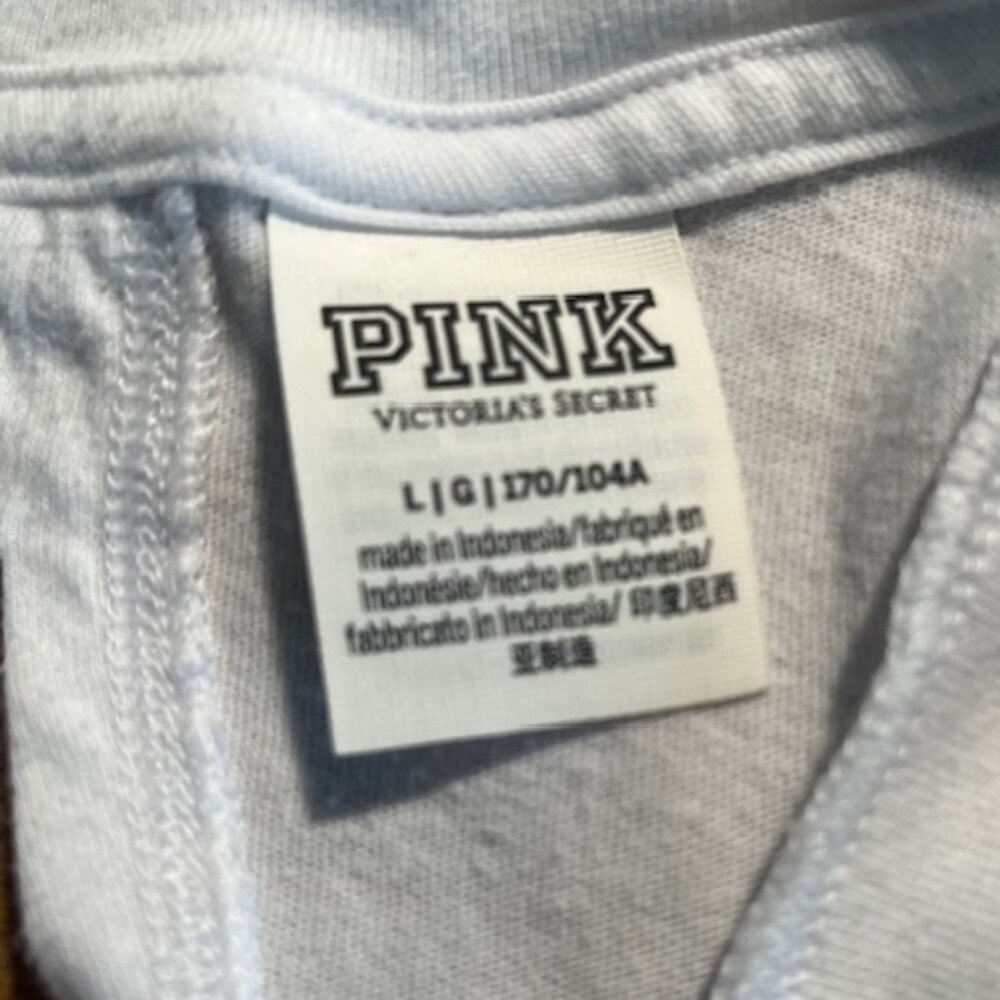 Pink Athletic Bundle of 2 Tanks-Pink and White- Size L - Picture 4 of 9